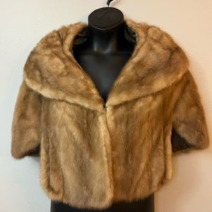 Mink Shawl with Large Shawl Collar